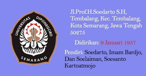 alamat, didirikan, pendiri undip