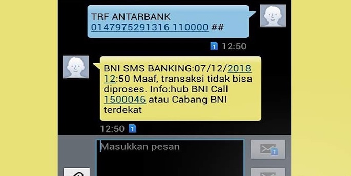 Layanan yang Diberikan SMS Banking BNI