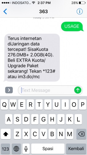 Cara Mengecek Pulsa Indosat Melalui Pesan Singkat atau SMS