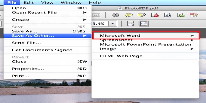 Jika sudah, klik lagi menu File dan pilih Save As Other. Pastikan di sini memilih Microsoft Word dengan format dokumen .docx.